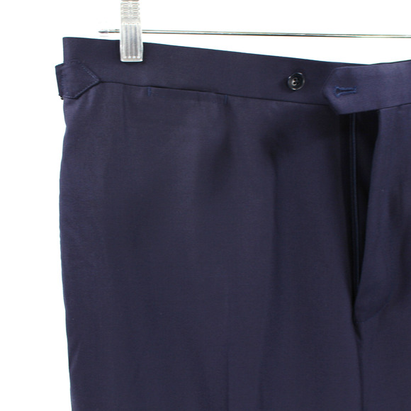 Hardy Minnis Beyond Measure Navy Wool Single Breasted 2 Pc Suit 46L Blazer Pants - Picture 4 of 10